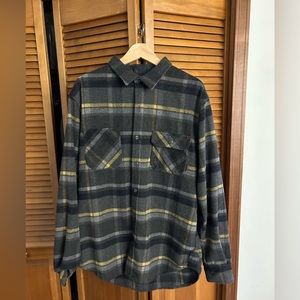 Awesome Chrome men’s XXL over shirt - wool/poly blend in plaid (yellow/grey)